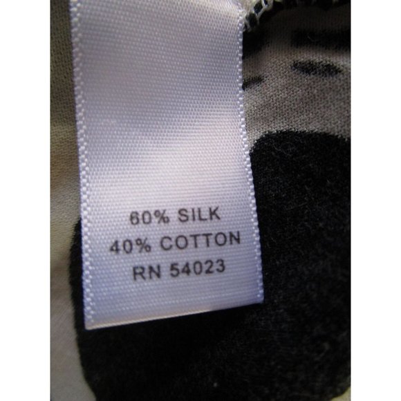 Banana Republic Silk Blend Jersey Abstract Fit Flare Dress Black White Sz S EUC - Picture 12 of 13